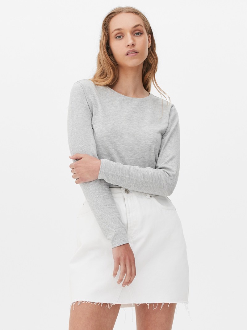 Tops Primark Long Sleeve Mujer Gris | 3946CRNFL