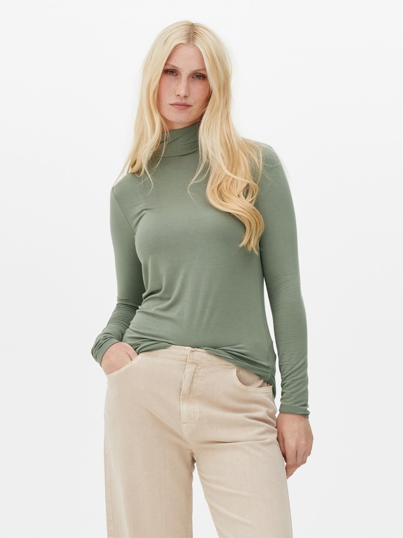 Tops Primark Long Sleeve Turtleneck Mujer Verde Oliva | 0947GYRDI