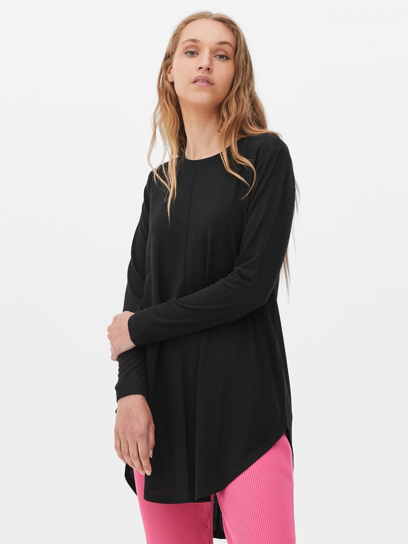 Tops Primark Longline Jersey Mujer Negras | 7415XVAPE