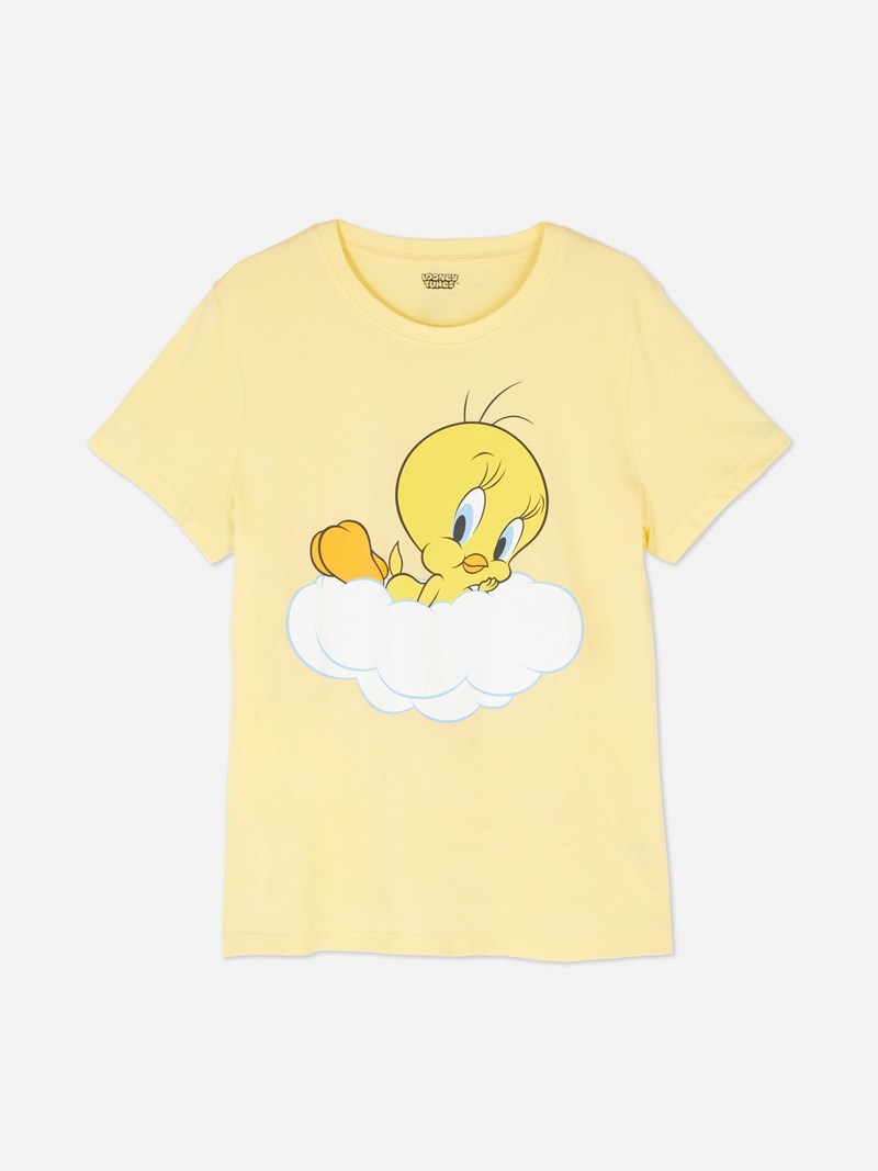 Tops Primark Looney Tunes Tweety Pie Mujer Amarillo | 0678CPEFU