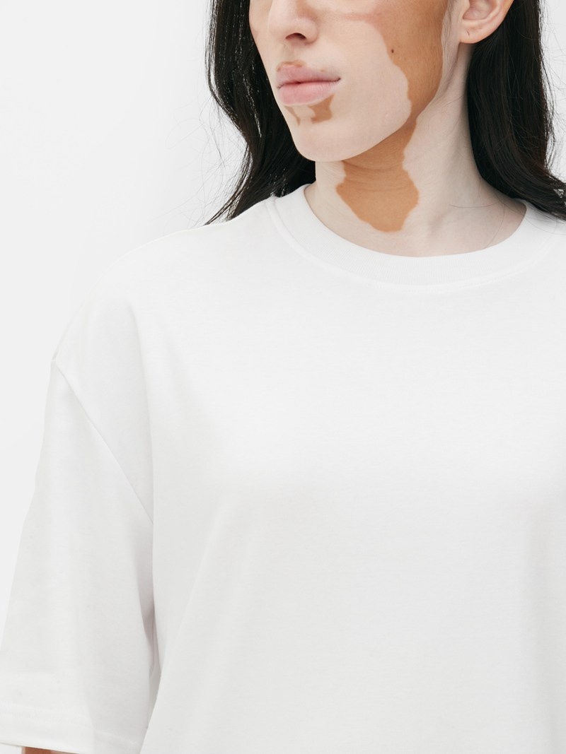 Tops Primark Oversized Essential Jersey Mujer Blancas | 8462JFLIM