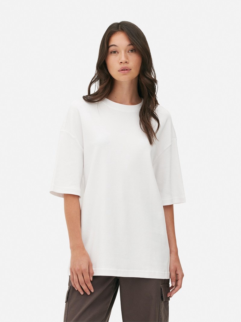 Tops Primark Oversized Sleeve Mujer Blancas | 7625QNKWS