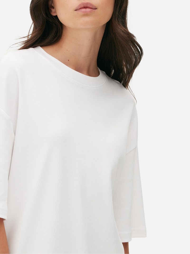 Tops Primark Oversized Sleeve Mujer Blancas | 7625QNKWS