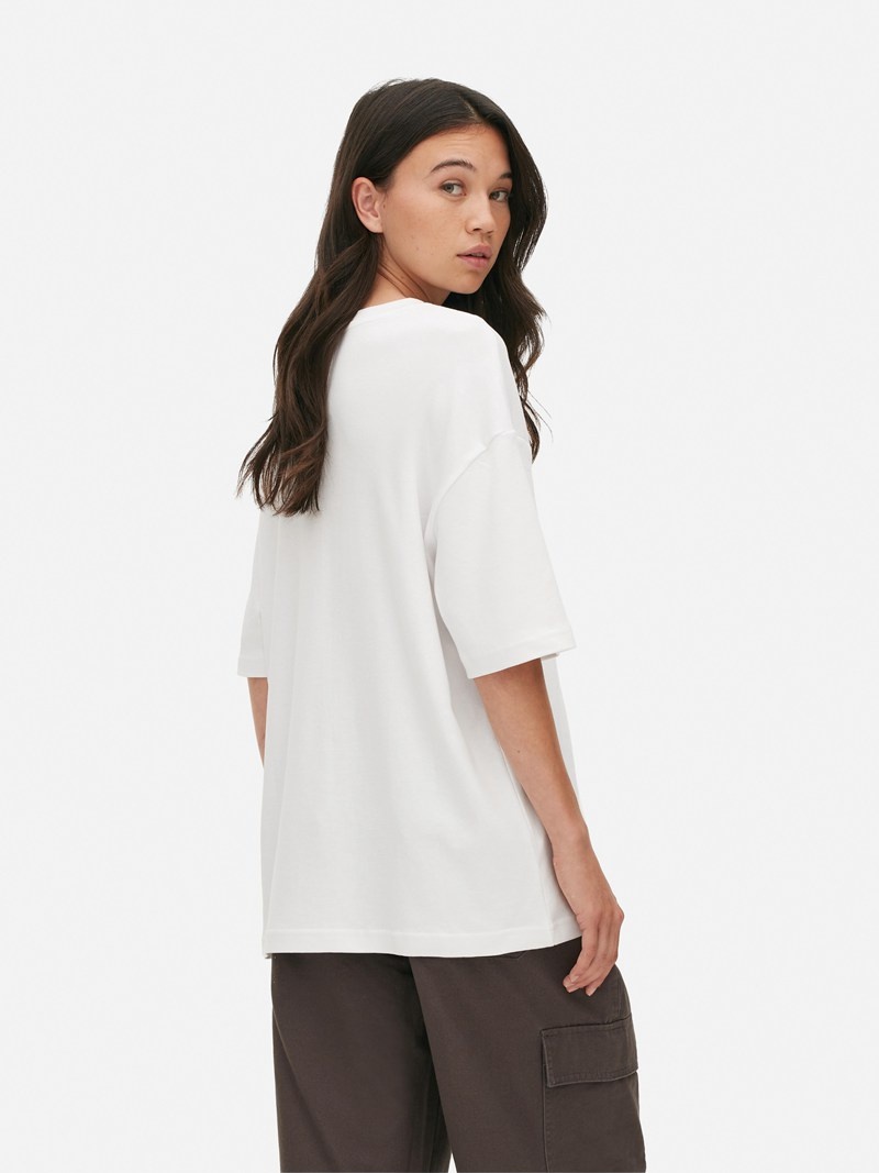 Tops Primark Oversized Sleeve Mujer Blancas | 7625QNKWS