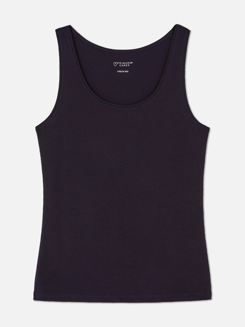 Tops Primark Scoop Neck Tank Mujer Azul Marino | 5489AYJFN