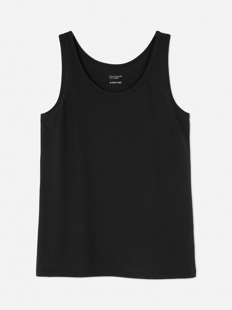 Tops Primark Scoop Neck Tank Mujer Negras | 7183NEMIJ