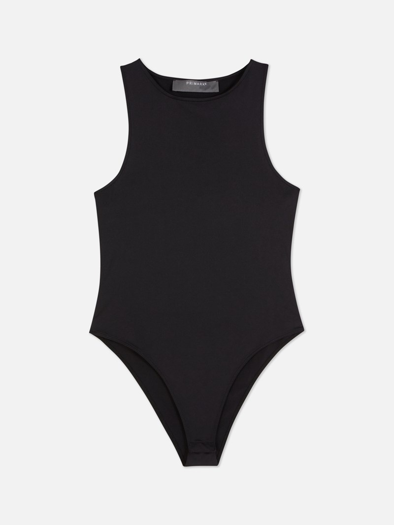 Tops Primark Sin Manga Racer Bodysuit Mujer Negras | 1907ZTGDR