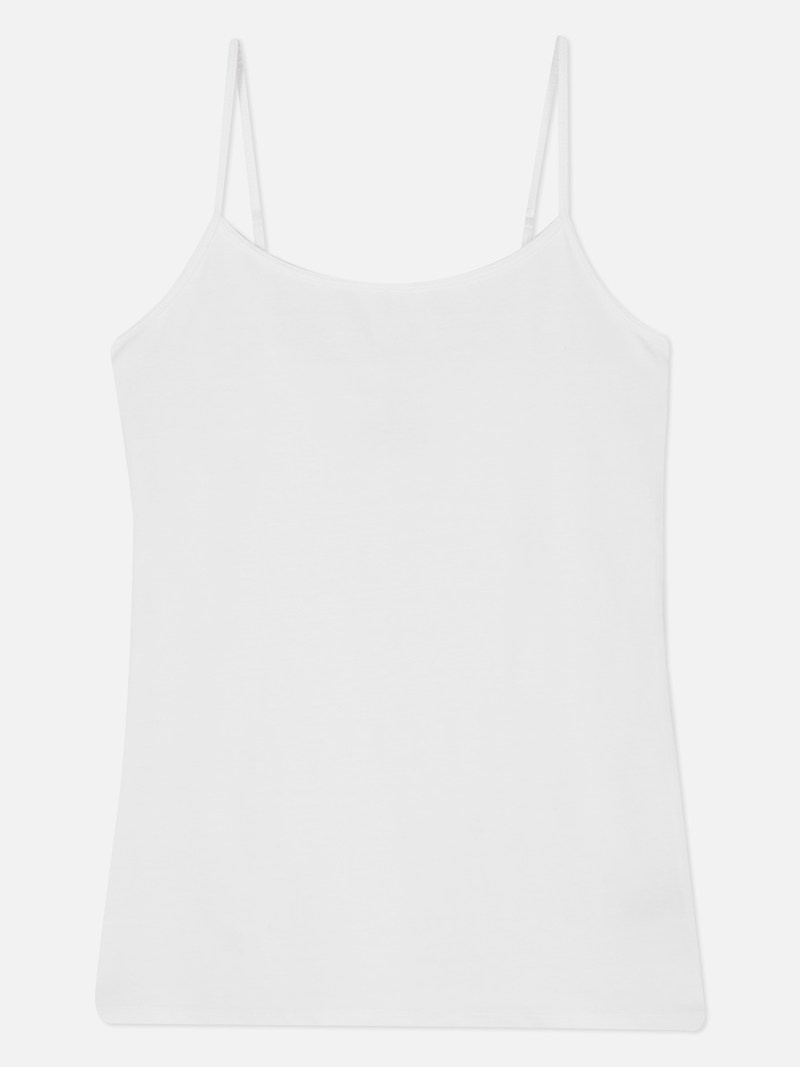 Tops Primark Stretch Cami Mujer Blancas | 9327HBQRL