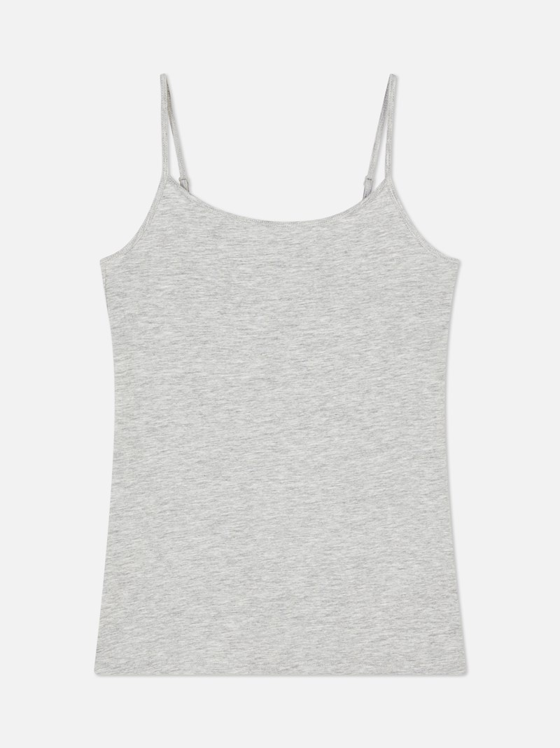 Tops Primark Stretch Cami Mujer Gris | 9783DIGRM