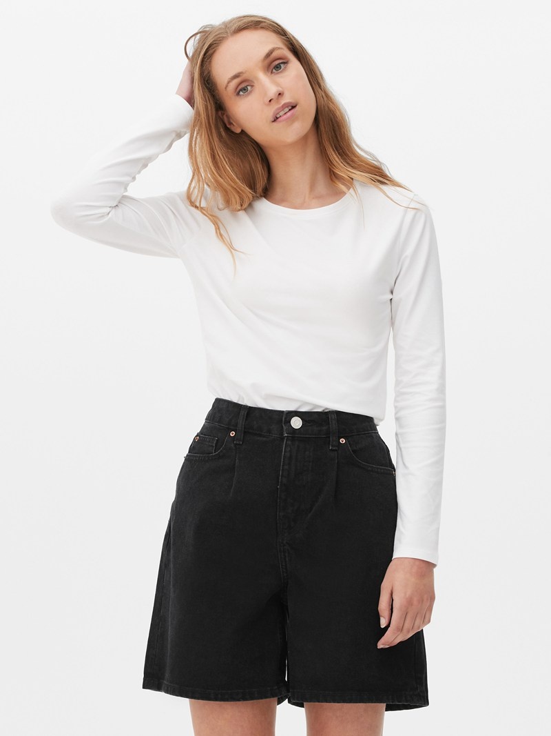 Tops Primark Stretch Crew Neck Mujer Blancas | 2510KCUQA