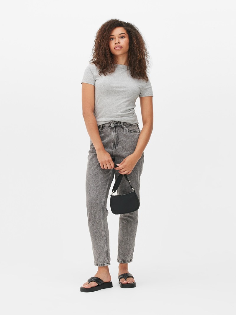 Tops Primark Stretch Crew Neck Mujer Gris | 0827JBVAK