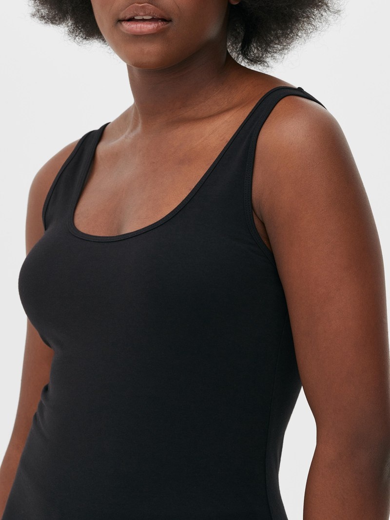 Tops Primark Stretchy Tank Mujer Negras | 0389GWDVO