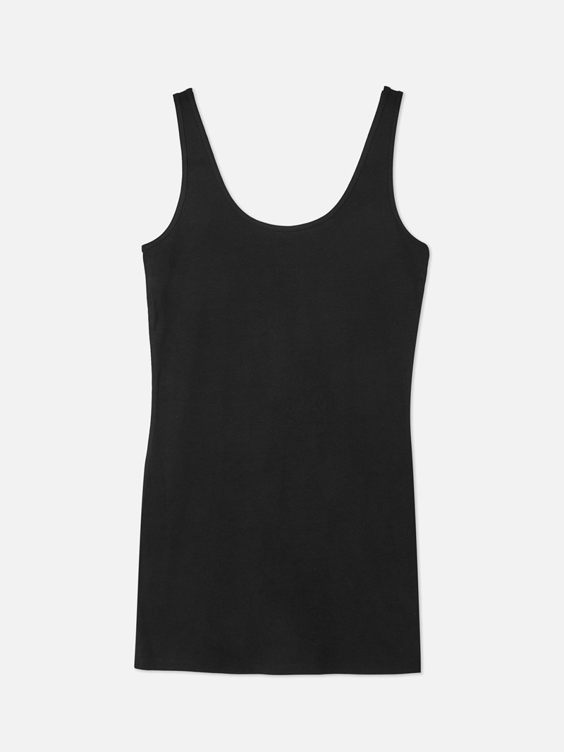 Tops Primark Stretchy Tank Mujer Negras | 0389GWDVO