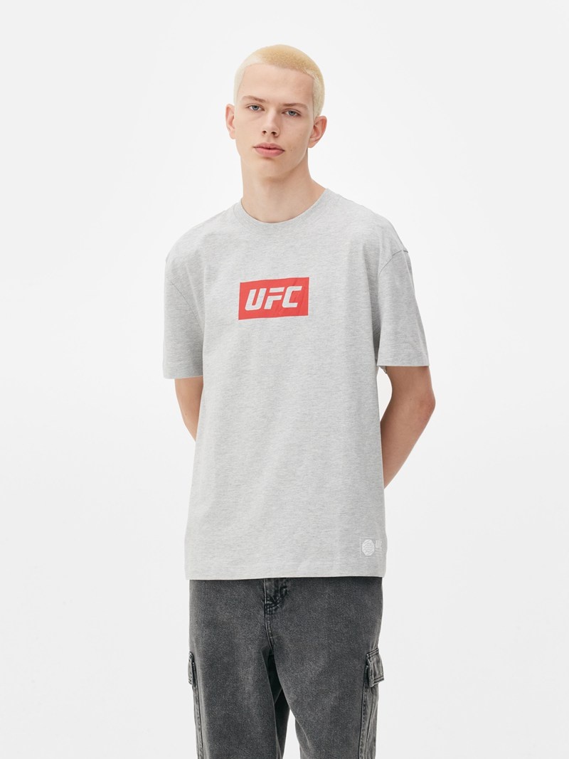 Tops Primark UFC Printed Hombre Gris | 7186ARYNX