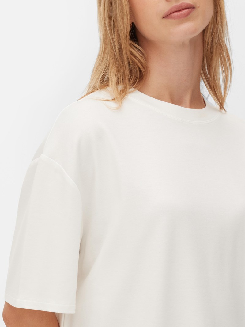 Tops Primark Viscose Blend VNeck Mujer Blancas | 5184MDEVP