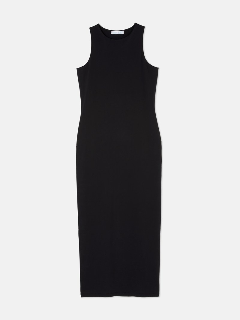 Vestido Primark Bodycon Racer Midi Mujer Negras | 6589GKFTO