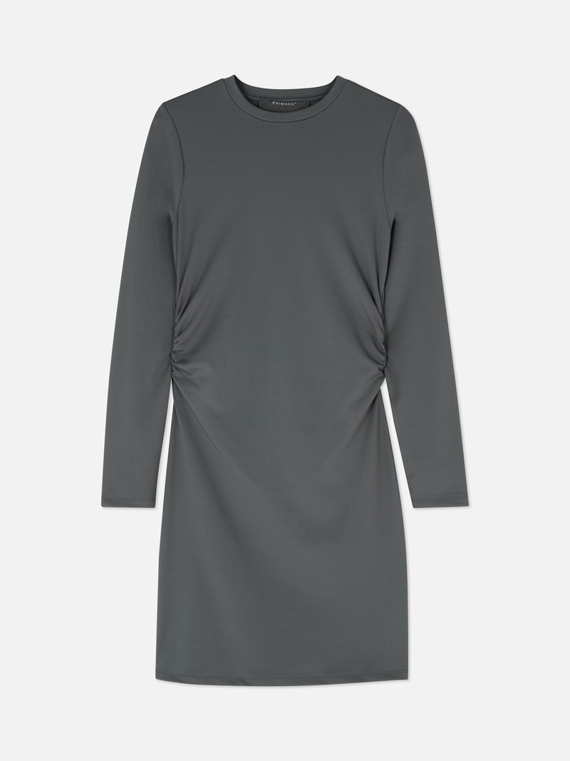 Vestido Primark Ruched Side Mini Mujer Gris | 7592NRTLU