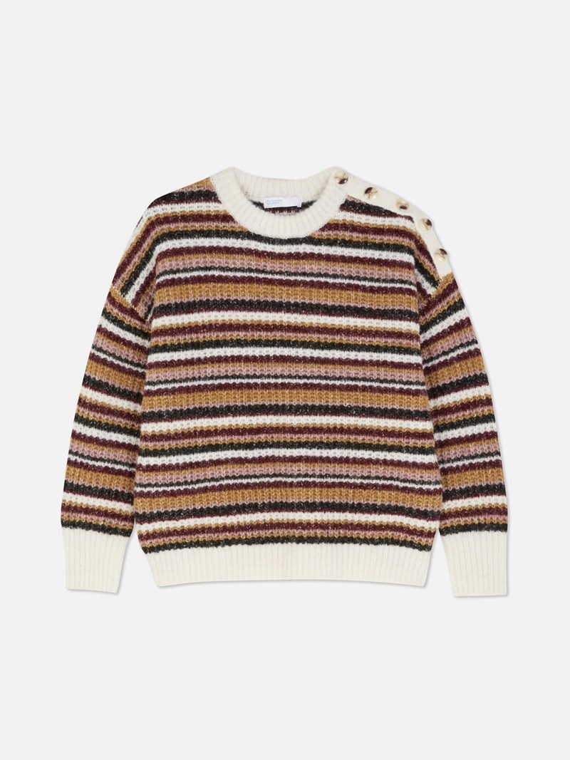 Winter Primark A Rayas Button Mujer Multicolor | 2513XIDRQ