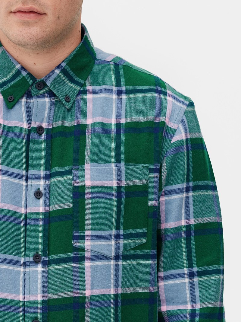 Winter Primark Check Flannel Hombre Verde | 2194XBLCY