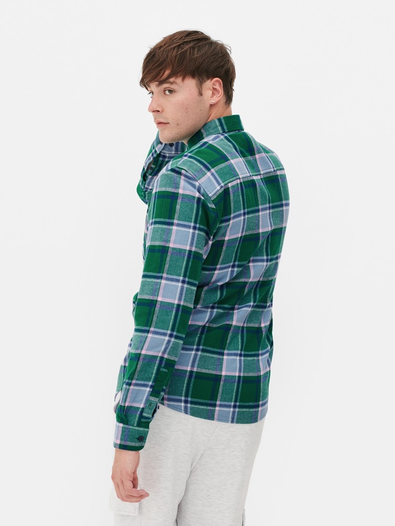 Winter Primark Check Flannel Hombre Verde | 2194XBLCY