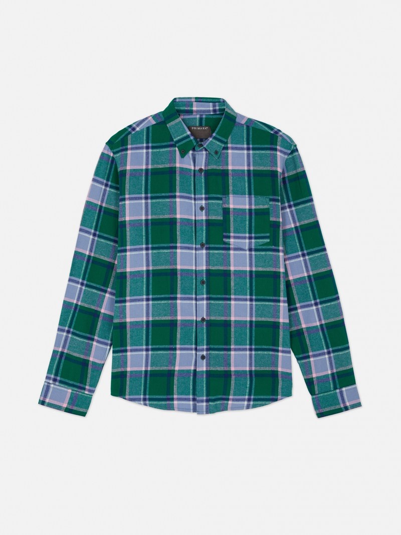 Winter Primark Check Flannel Hombre Verde | 2194XBLCY