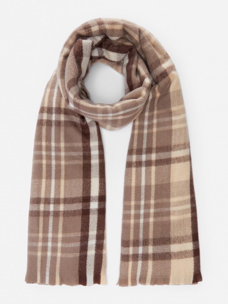 Winter Primark Check Scarf Mujer Beige | 6794YLRXJ