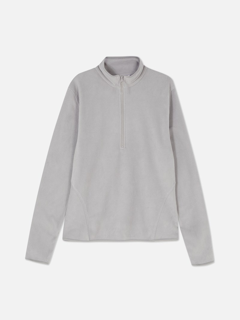 Winter Primark Half Zip Fleece Pullover Mujer Gris | 8672IKDWG