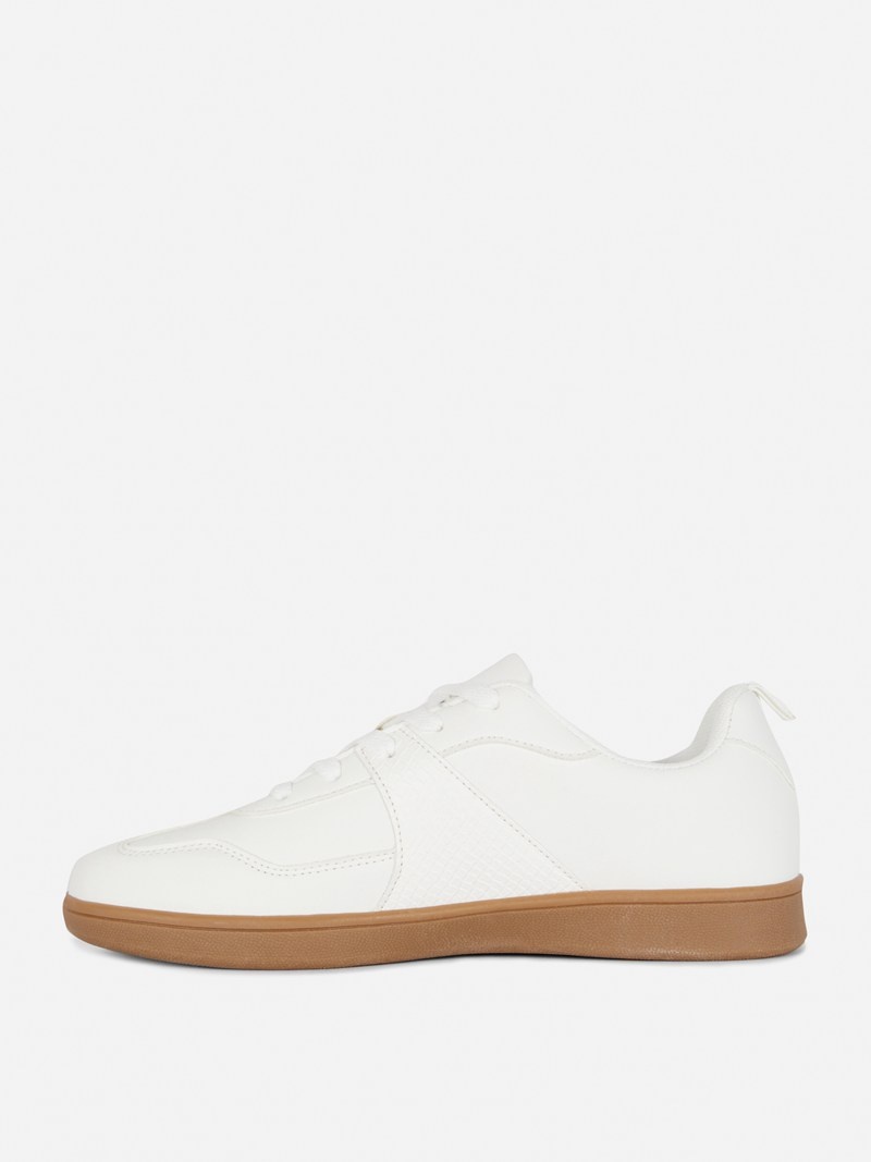 Zapatillas Primark Contrasting Sole Low Mujer Blancas | 2854OKNXE