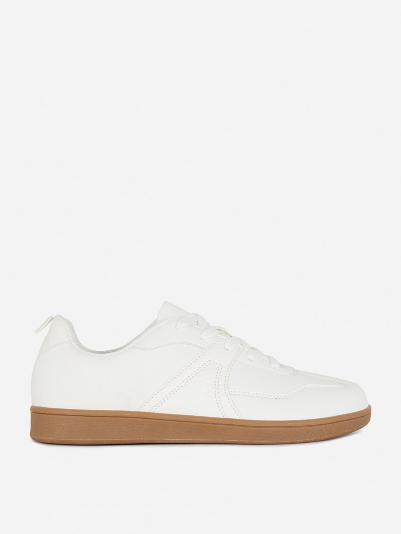 Zapatillas Primark Contrasting Sole Low Mujer Blancas | 2854OKNXE