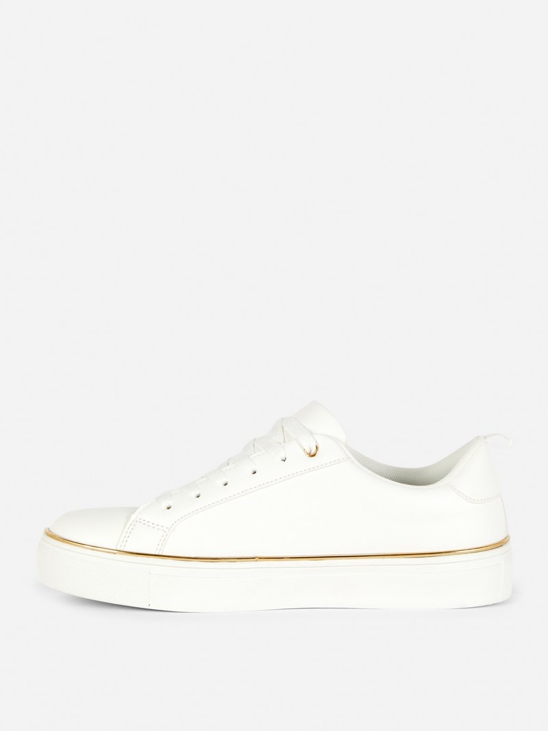 Zapatillas Primark Faux Pearl Studdeds Mujer Blancas | 7419TNWQF