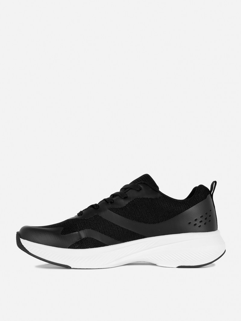 Zapatillas Primark LaceUp Sportss Mujer Negras Blancas | 7594VECHK