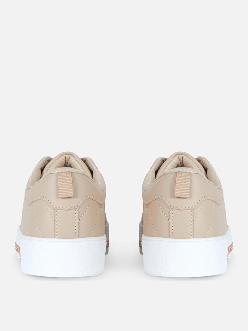 Zapatillas Primark Rhinestone Detail Low Mujer Beige | 4859YQDXO