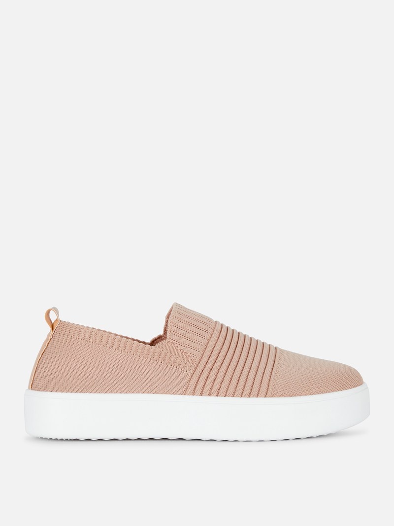 Zapatillas Primark Rib Knits Mujer Beige | 9107TVPMI