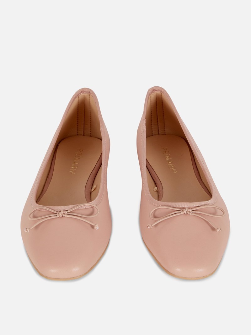 Zapatos Planos Primark Bow Ballerina Slip Ons Mujer Rosas | 0436GPSXM