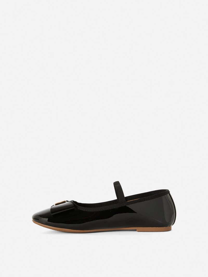 Zapatos Primark Charol Bow Ballerinas Niños Negras | 3016JAWTP