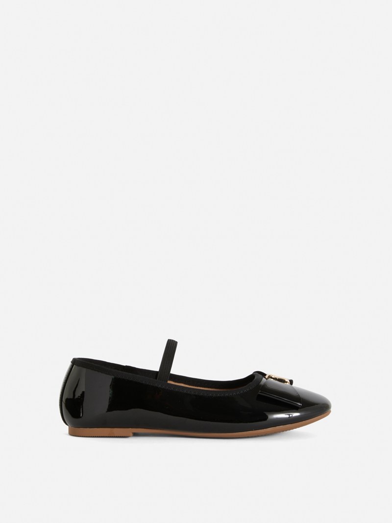 Zapatos Primark Charol Bow Ballerinas Niños Negras | 3016JAWTP