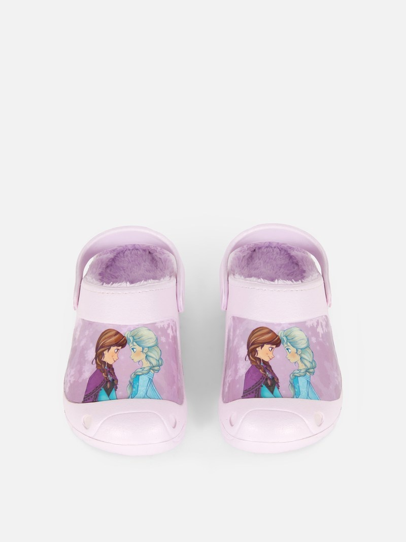 Zapatos Primark Disney’s Frozen Fleece Forro Clogs Niños Moradas Claro | 8470QOJGE