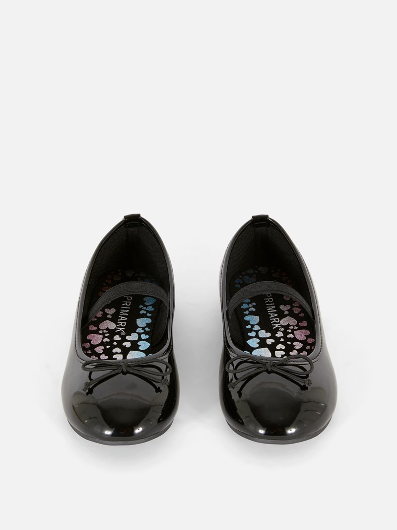 Zapatos Primark Faux Charol Ballerinas Niños Negras | 3957KSOJP